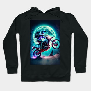 Cyber Future Dirt Bike With Neon Colors Hoodie